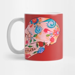 Floral Skull Mug